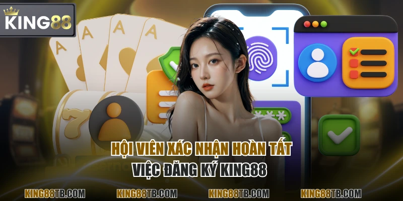 Hội viên xác nhận hoàn tất việc đăng ký KING88